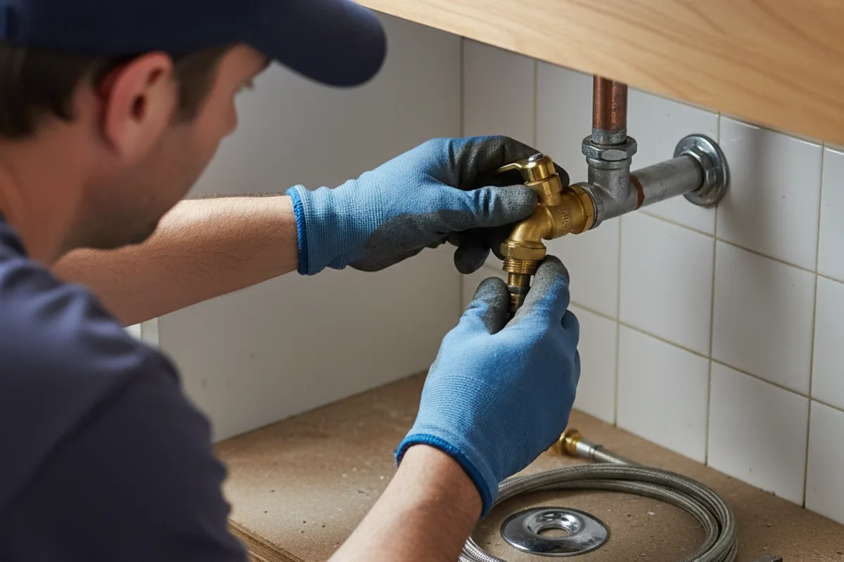 Shutoff valve and fitting work during Emergency Plumbing in Dumfries